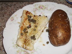 Halibut and Capers